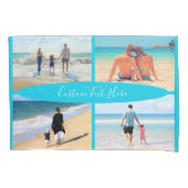 Aangepast uw fotocollage kussen Hoesje met tekst Kussensloop (Voorkant)