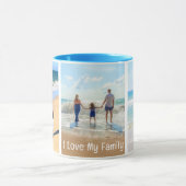 Aangepast uw fotocollage Mok cadeau met tekst (Midden)