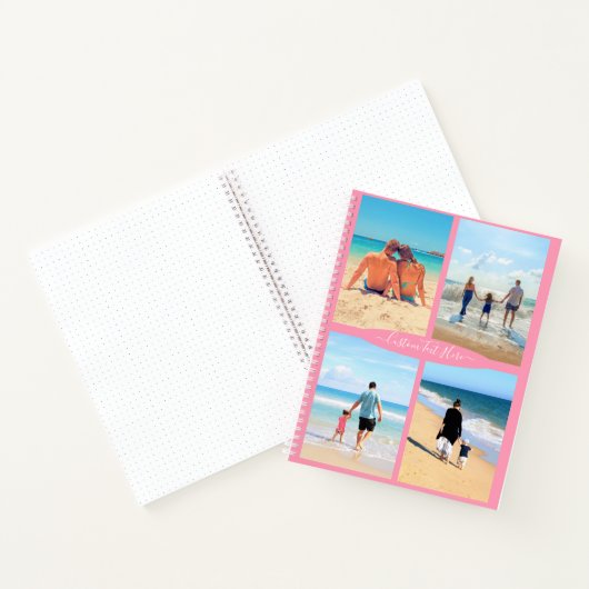 Aangepast uw fotocollage Notitieboek met tekst (Binnen)