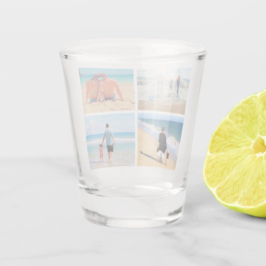 Aangepast uw fotocollage Shot Glass Gift Shot Glas (Achterkant)