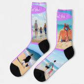 Aangepast uw fotocollage Sokken met tekst (Links)