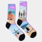 Aangepast uw fotocollage Sokken met tekst (Rechts)