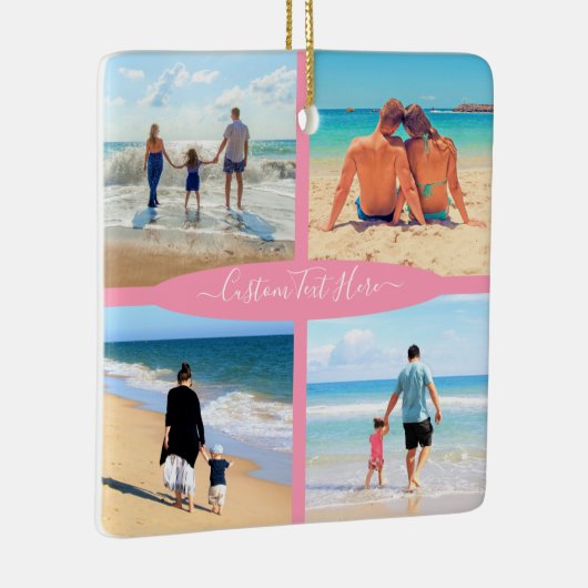 Aangepast uw fotocollage tekst Kerstmis ornament (Rechts)