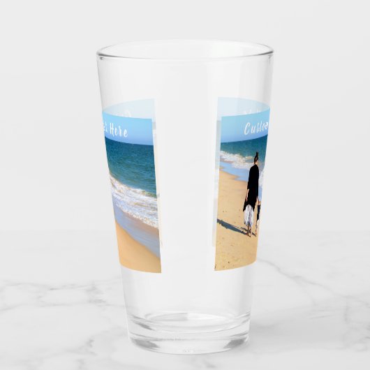 Aangepast uw fotoglas met tekst glas (Links)