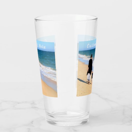 Aangepast uw fotoglas met tekst glas (Rechts)