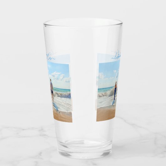 Aangepast uw fotoglas met tekst glas (Rechts)