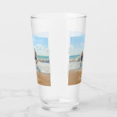 Aangepast uw fotoglas met tekstnaam glas (Rechts)