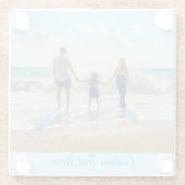 Aangepast uw fotoglas Onderzetter met tekst (Achterkant)