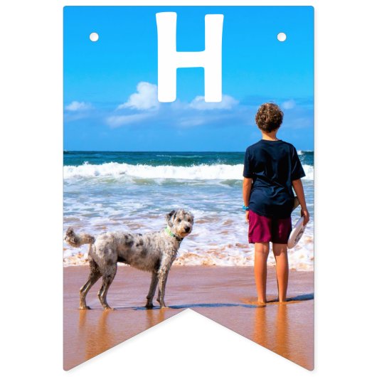 Aangepast uw fotoontwerp Verjaardag Bunting Vlagge Vlaggetjes (Tweede vlag)