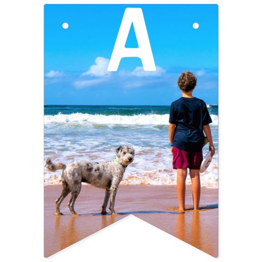 Aangepast uw fotoontwerp Verjaardag Bunting Vlagge Vlaggetjes (Derde vlag)