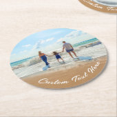 Aangepast uw fotopapier Onderzetter met tekstnaam (Gebogen)