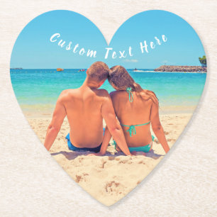 Aangepast uw fotopapier Onderzetter met tekstnaam