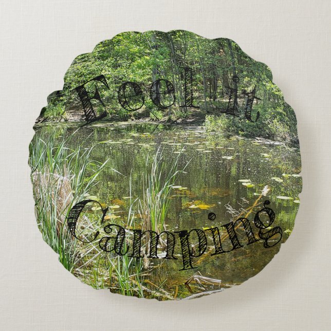 Aangepast uw gepersonaliseerde kampeerwagen rond kussen (Voorkant)