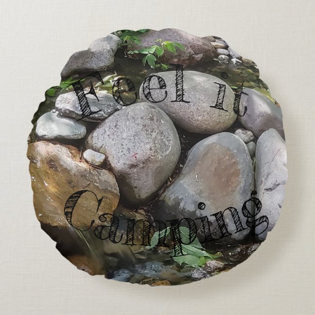 Aangepast uw gepersonaliseerde kampeerwagen rond kussen (Voorkant)