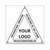 Aangepast uw Logo Adres Driehoek Rubber Stamp Rubberstempel (Afrduk)