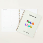Aangepast uw Logo Business Name Text Info Planner (Display)