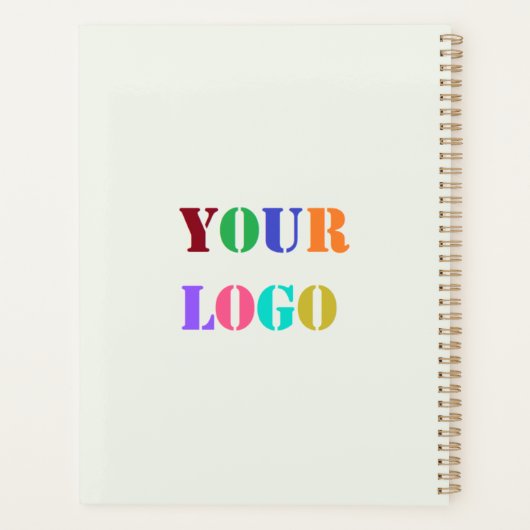 Aangepast uw Logo Business Name Text Info Planner (Achterkant)