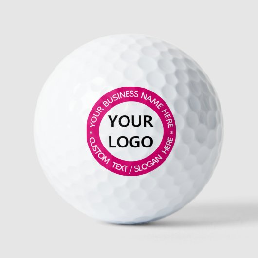Aangepast uw Logo- en tekstgolfballen - Uw kleuren Golfballen (Voorkant)