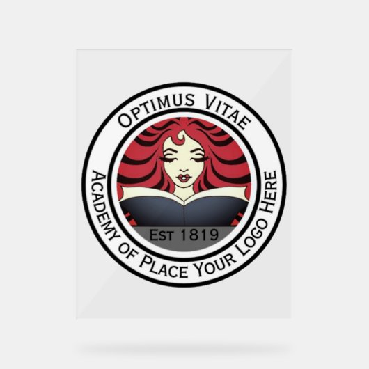 Aangepast uw Logo hier Afbeelding Business Acryl Bord (Voorkant)