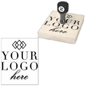Aangepast uw Logo hier Rubber Stamp Rubberstempel (Gestempeld)
