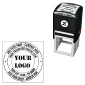 Aangepast uw Logo Naam Adres Ronde Stempel (In situ)