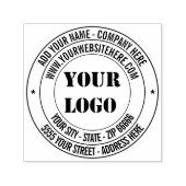 Aangepast uw Logo Naam Adres Ronde Stempel (Design)