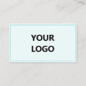 Aangepast Uw Logo Naam Visitekaartje Aqua Kleuren (Achterkant)