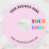 Aangepast uw Logo of fotonaam Tekst Wijnglas Label (Achterkant)