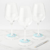 Aangepast uw Logo of fotonaam Tekst Wijnglas Label (Set)