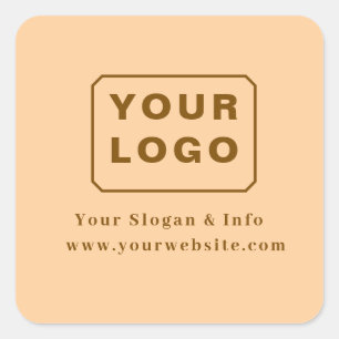Aangepast Uw Logo Stijlvol Minimaal Zakelijk logo Vierkante Sticker