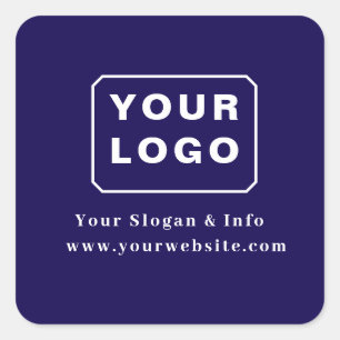 Aangepast Uw Logo Stijlvol Minimaal Zakelijk logo Vierkante Sticker