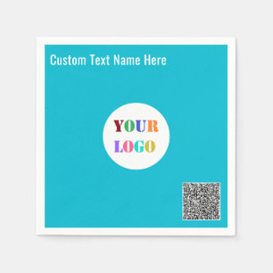 Aangepast uw Logo-tekst en QR-code zakelijke serve Servet