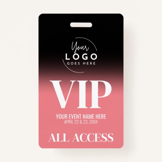 Aangepast uw Logo VIP-evenement Badge (Voorkant)