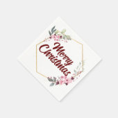 Aangepast uw Merry Christmas Classic Monogram. Servet (Hoek)