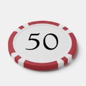 Aangepast uw nummer en kleuren poker chips (Enkel)