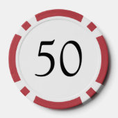 Aangepast uw nummer en kleuren poker chips (Achterkant)