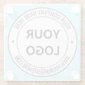 Aangepast Uw Onderzetter van het Glas van de Logo  (Achterkant)