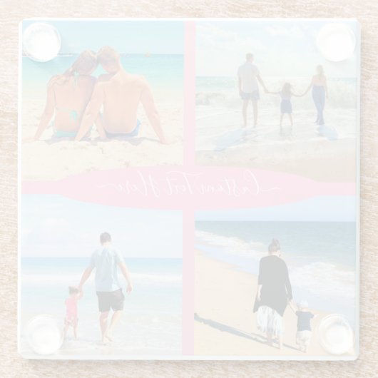 Aangepast uw Onderzetter van het Glasglas van de F Glazen Onderzetter (Achterkant)