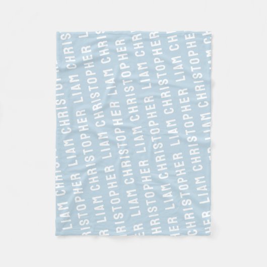 Aangepast uw pasgeboren gepersonaliseerde naam Bab Fleece Deken (Voorkant)