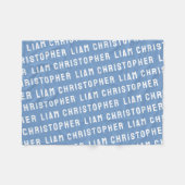 Aangepast uw pasgeboren gepersonaliseerde naam Bab Fleece Deken (Voorkant (Horizontaal))