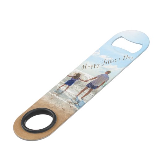 Aangepast uw Photo Bar Key Vaderdag Dad Gift Speed Flessenopener (Voorkant Gekanteld)