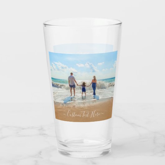 Aangepast uw Photo Glass Gift met Tekstnaam Glas (Achterkant)