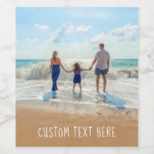 Aangepast uw Photo Wijnflesje Label met tekst Wijn Etiket (Enkel label)