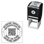 Aangepast Uw QR-code Adres Ronde stempel Sjabloon (In situ)
