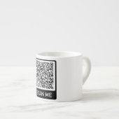 Aangepast uw QR Code Espresso Cup Gepersonaliseerd Espresso Kop (Voorkant rechts)
