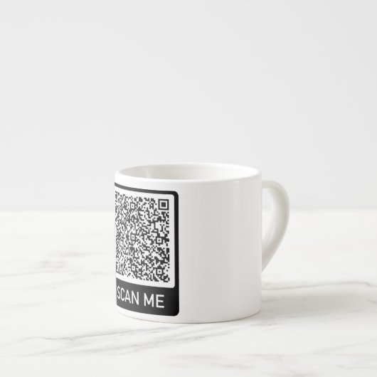 Aangepast uw QR Code Espresso Cup Gepersonaliseerd Espresso Kop (Voorkant rechts)