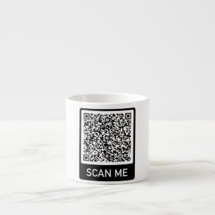 Aangepast uw QR Code Espresso Cup Gepersonaliseerd Kop