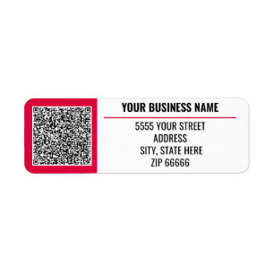 Aangepast uw QR-code Naam retourneren adreslabels Etiket