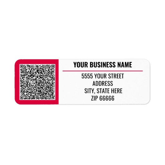 Aangepast uw QR-code Naam retourneren adreslabels Etiket (Voorkant)