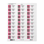 Aangepast uw QR-code Naam retourneren adreslabels Etiket (Full Sheet)